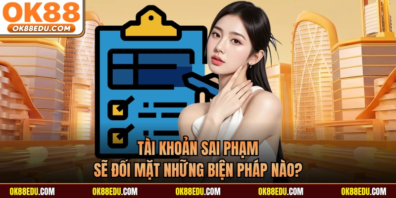 Tài khoản sai phạm sẽ đối mặt những biện pháp nào?